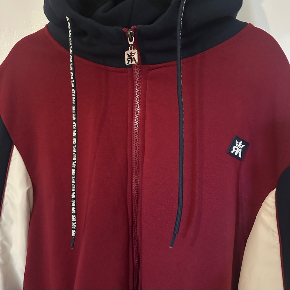 NWT‎ Red Ape Red Burgundy Hoodie Zip Up Wine Midnight  Y2K Vintage Look